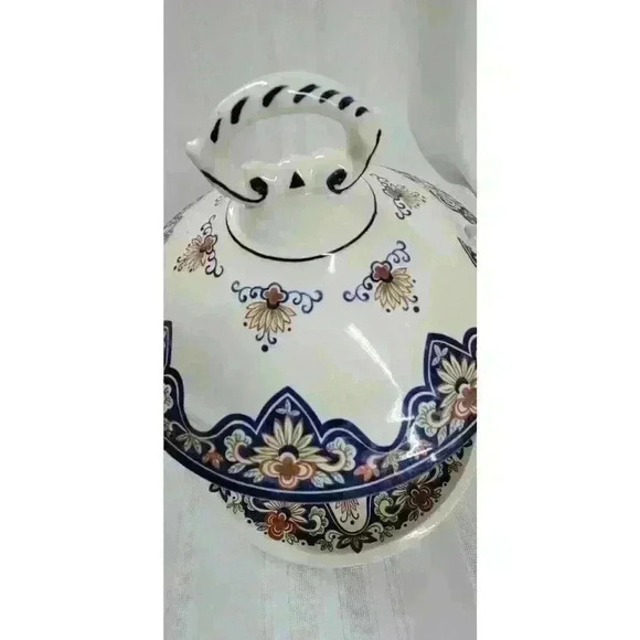 Boch Vieux Rhodes Delft-Tureen With Underplate - Picture 5 of 12